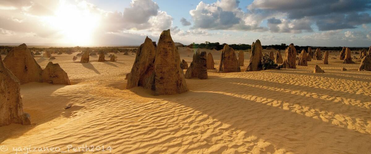 Sunset at Pinnacles facing the Indian Ocean. #pinnacles #desert #perth #cervantes #sand #limestone #sky #sunset #greatoutdoors