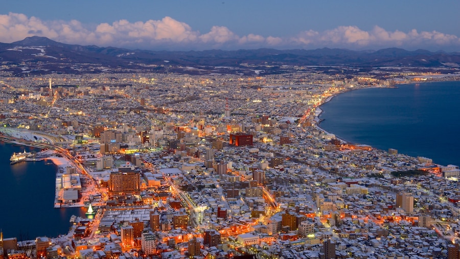 Hakodate featuring night scenes, landscape views and a city