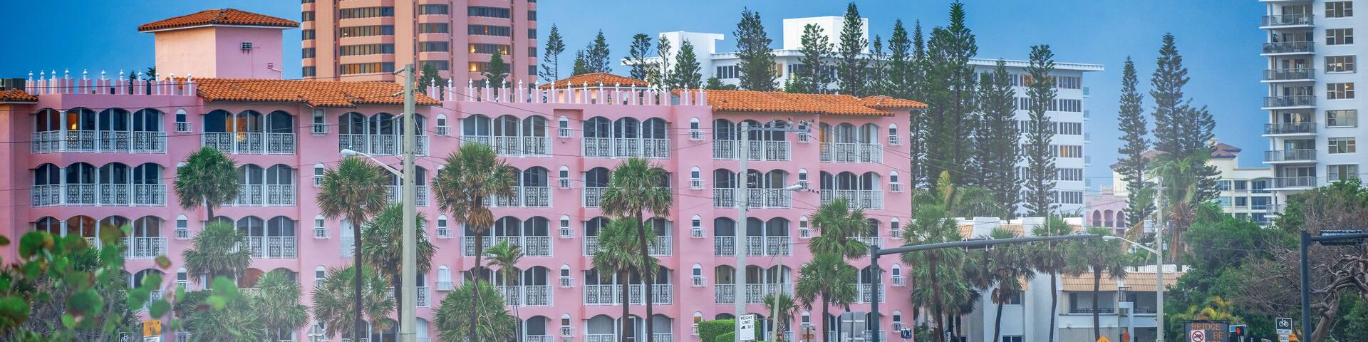 Boca Raton buildings along the river from South Inlet Park, Florida
