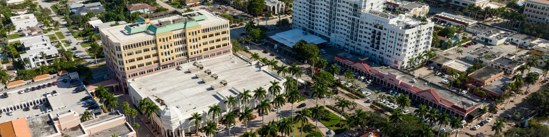 Aerial image Downtown Boca Raton FL