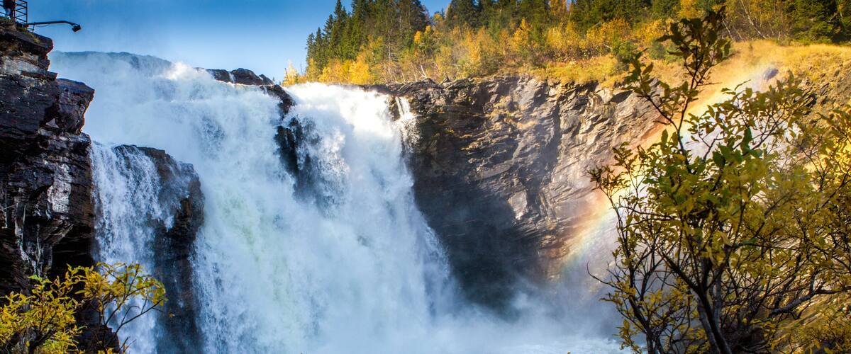 Tännforsen in Sweden, biggest waterfall in Sweden