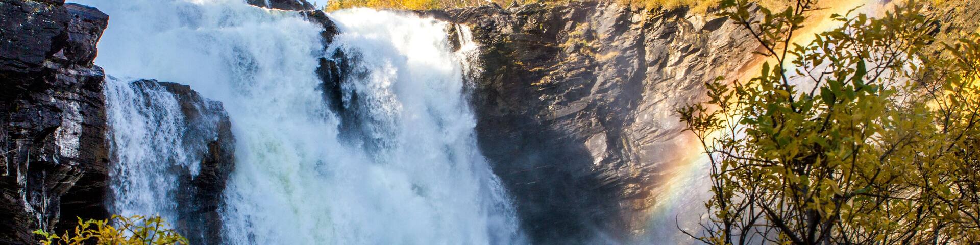 Tännforsen in Sweden, biggest waterfall in Sweden
