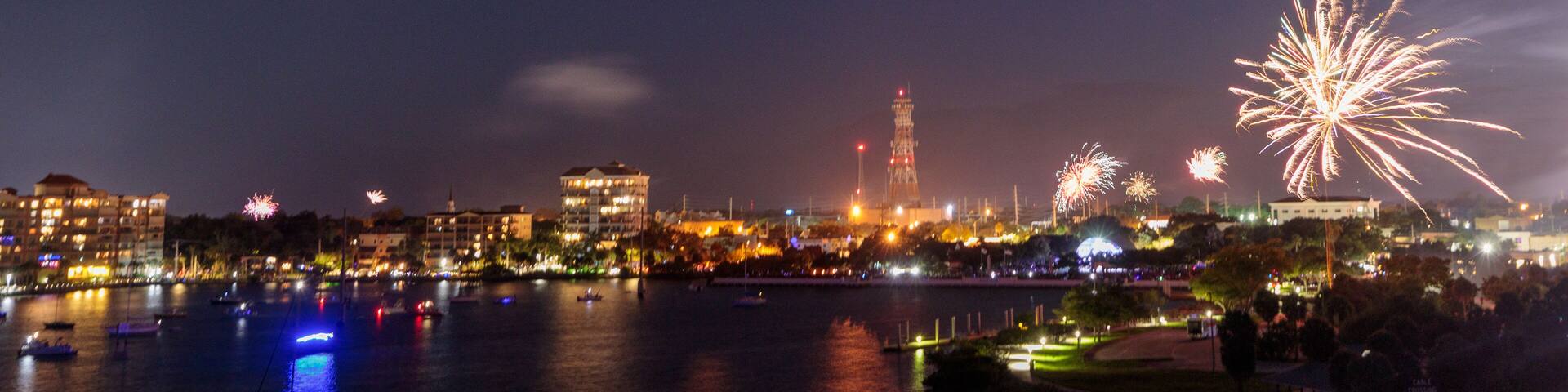 4th of July Fireworks over the Indian River Lagoon