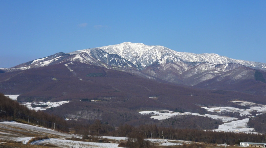 Mount Azumaya in Kantล region, Japan. A view from the road, called Tsumagoi Panorama Line in Tsumagoi, Gunma.