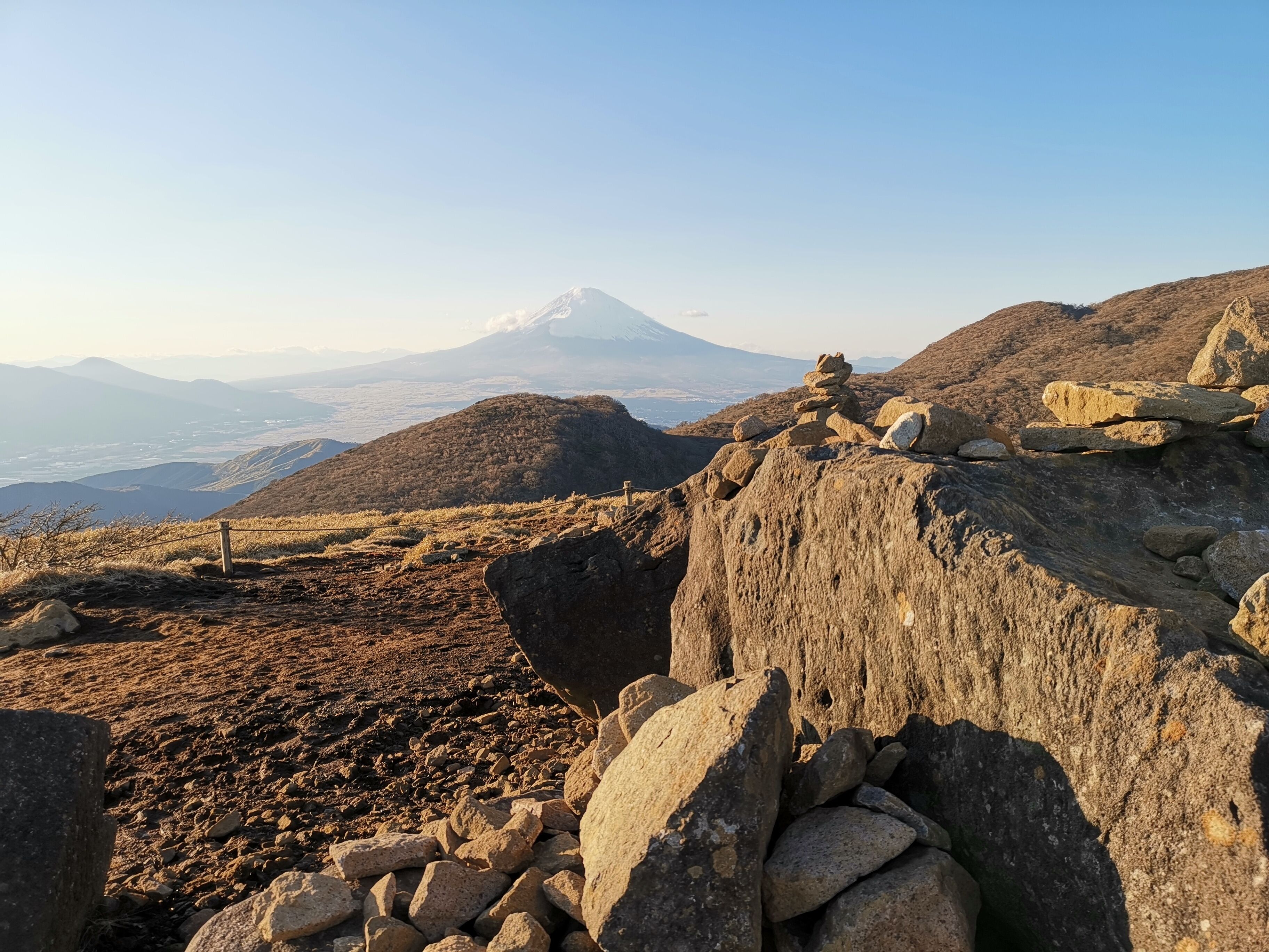 The beautiful view of Fuji mountain, taken in January 2019. 
