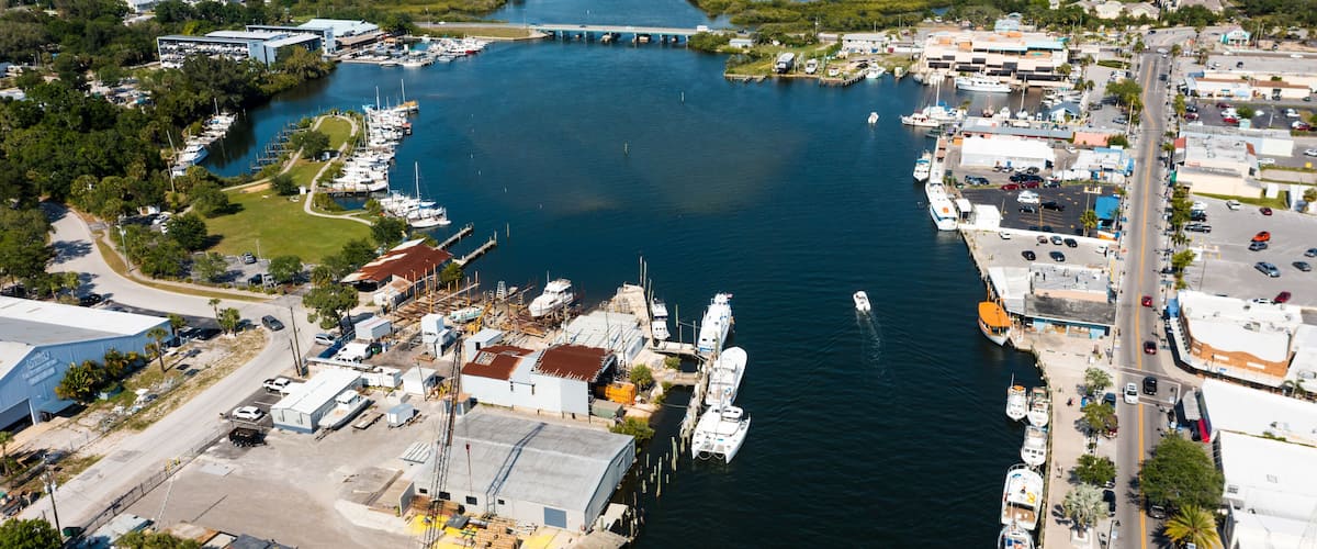 Tarpon Springs Florida Sponge Docks Fishing boats Gulf Coast
