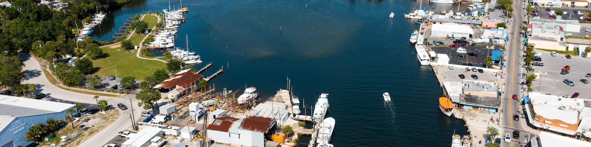 Tarpon Springs Florida Sponge Docks Fishing boats Gulf Coast