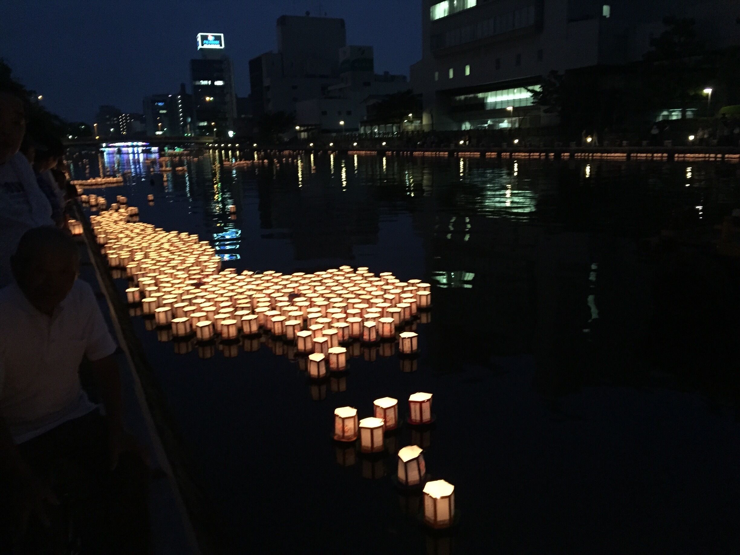 Every year in cities throughout Japan, people dedicate and light lanterns to honor deceased family members, and then place it into the water to float off- beautiful!