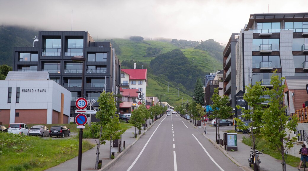 Niseko which includes a small town or village