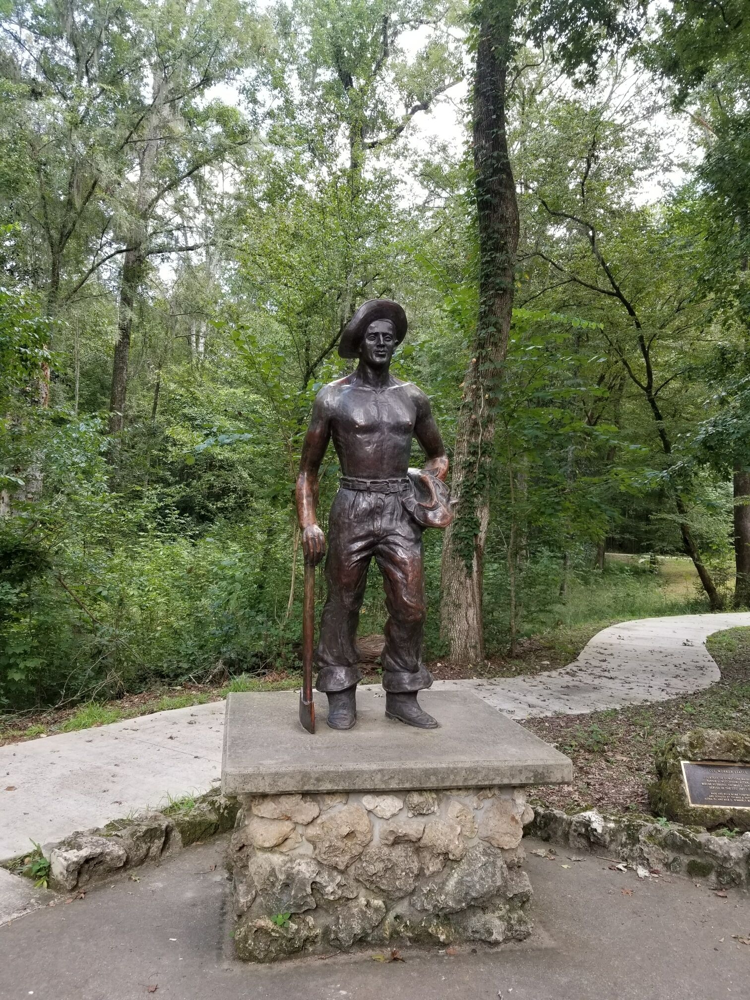 Statue in memory of the CCC workers. Thanks to them we are able to experience the beautiful caverns today.