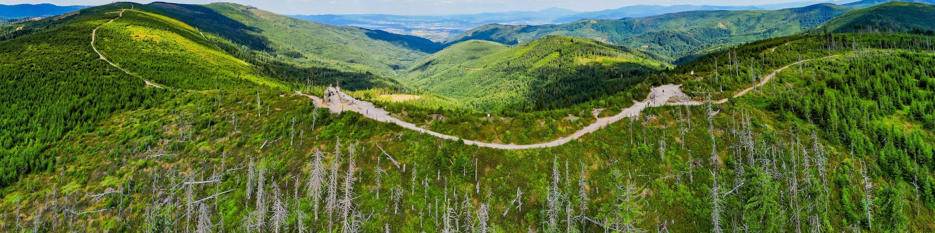 The trail to the Skrzyczne mountain through the Malinowska rock - Silesian Beskids - Szczyrk, Wisla - Poland