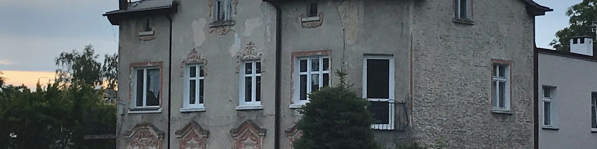 One of the faded but still beautiful old houses in Poland