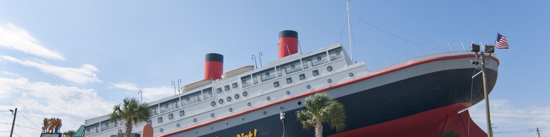 C4EFN2 Florida Panhandle Panama City Beach Ripley's Believe It Or Not Museum and attraction shaped like a sinking vessel.