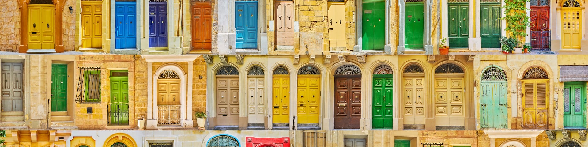 Colorful Maltese doors