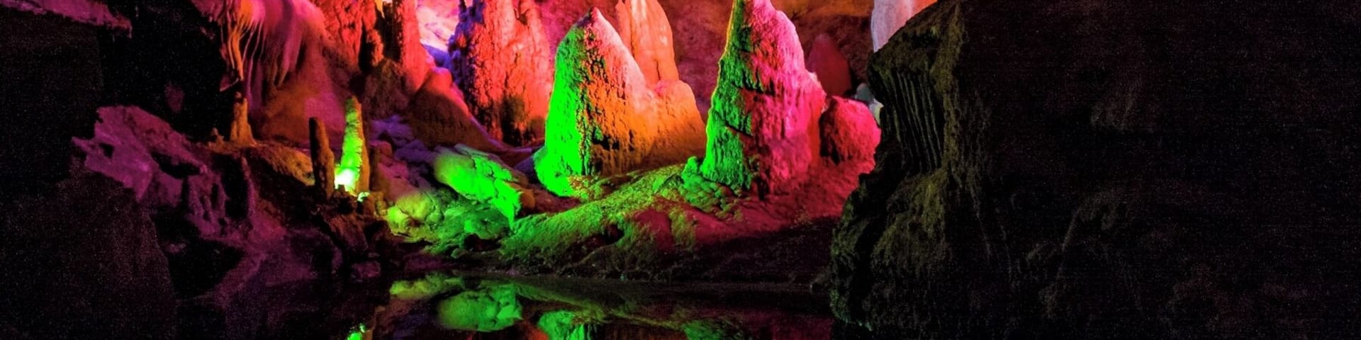 Forbidden Caverns is a charming cave in the Smokey Mountains, located not too far from Gatlinburg. The cave tour is enhanced by excellent mood lighting, which lends itself to excellent pictures.
If you plan to take pictures, be sure to bring something to stabilize your camera. Also forget about using a flash, as it washes out the color and makes the image look flat.
#colorful