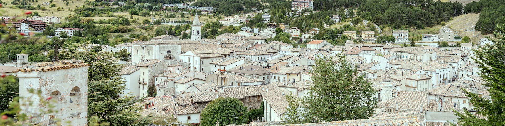 Pescocostanzo aerial, Abruzzo, Italy