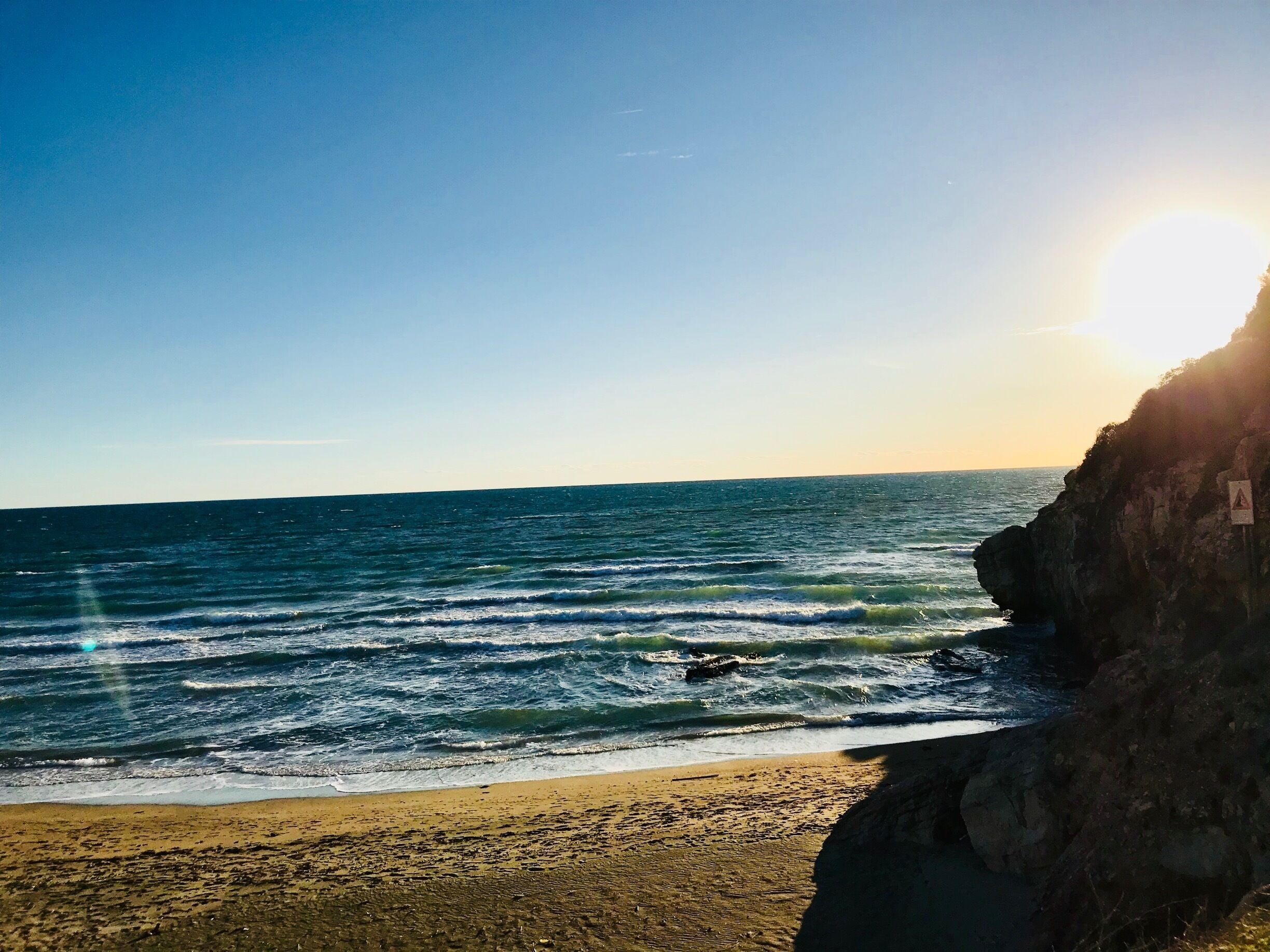 Nice fall walk along the Scauri beach. 