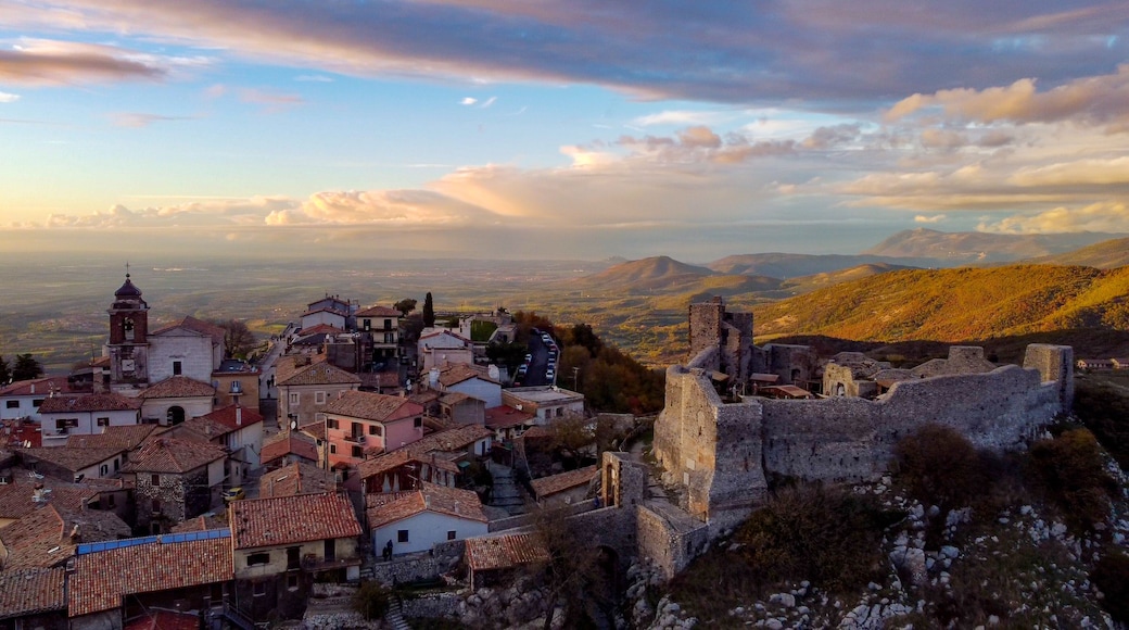 Castel S.Pietro Romano, Lazio, Italy. Aerial drone view.
