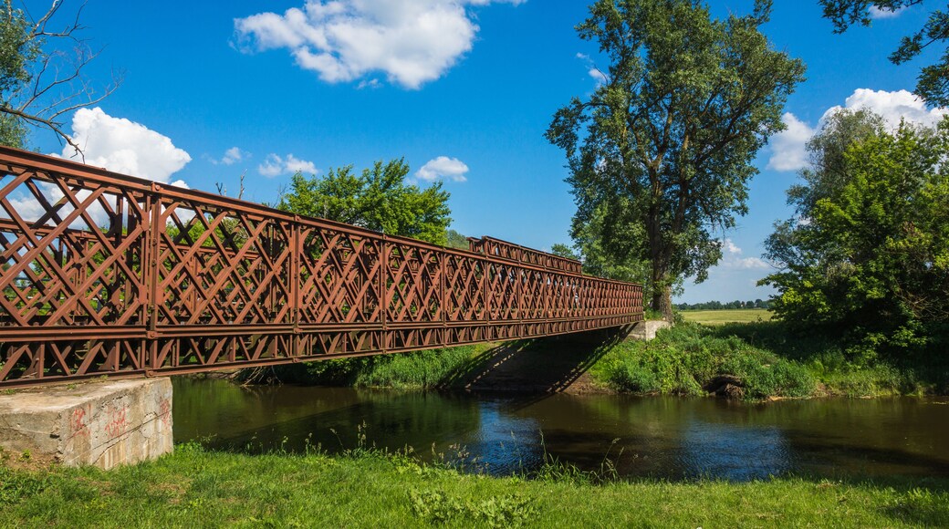Bridge over the Bzura river near Sochaczew, Poland