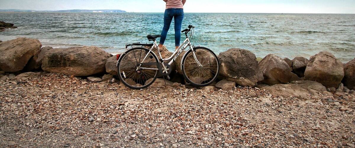 Stony beach on the south coast of England