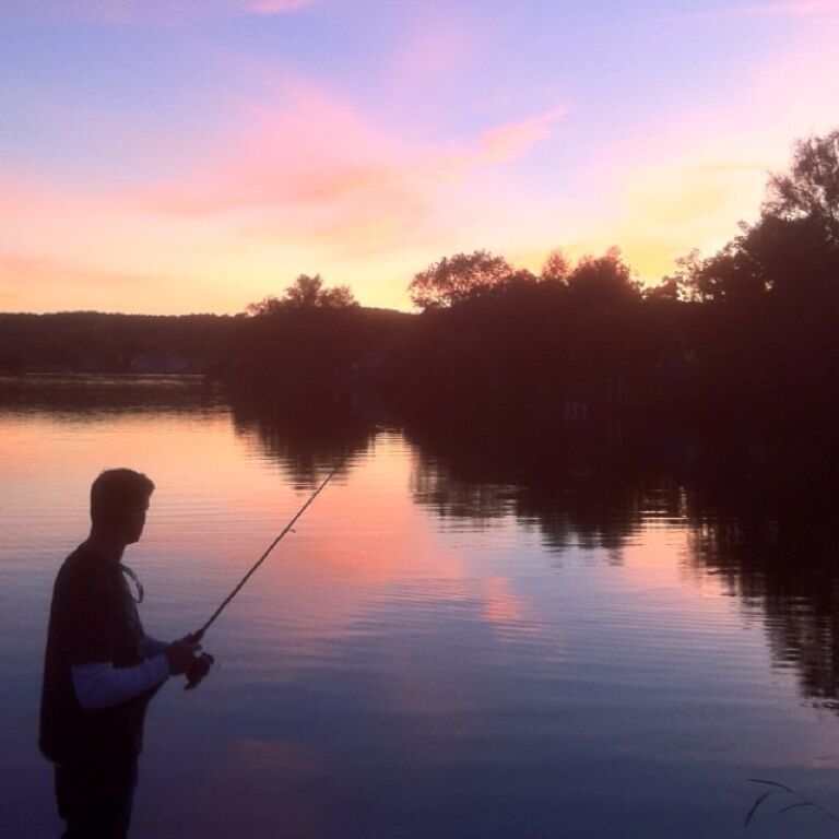 Fishing Dinghy St. with an epic sunset. 