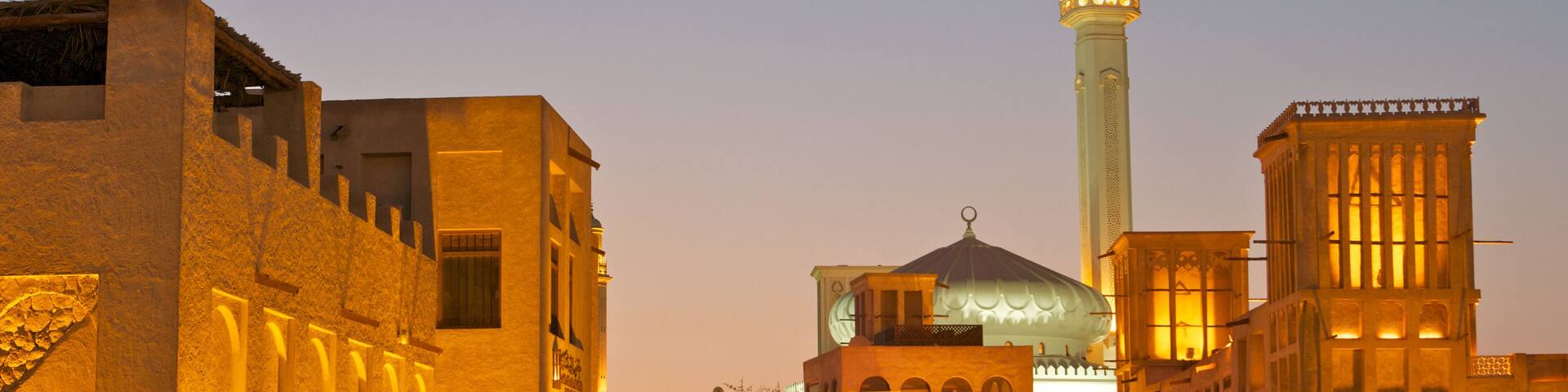 The old merchant quarter of Bastakiya in Dubai, United Arab Emirates