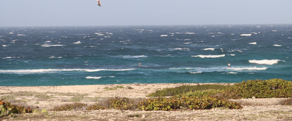 Kite surfing in Aruba.