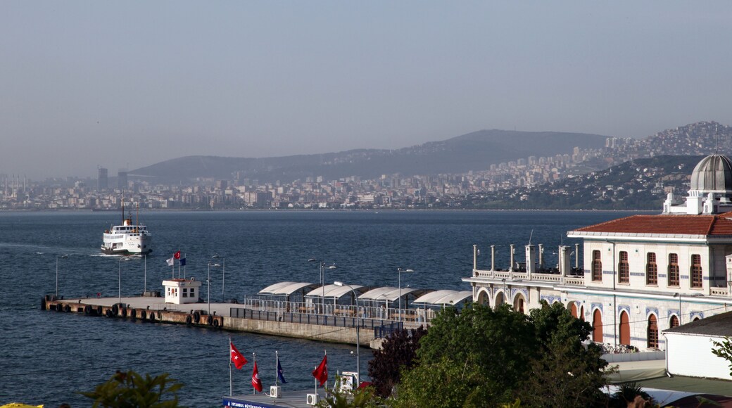Ferry port at Prince Island Buyukada in Istanbul, Turkey. Buyukada is the biggest island in Istanbul.