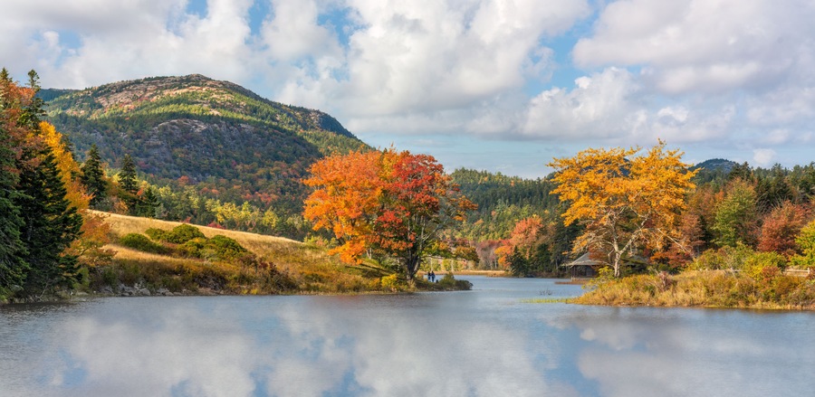 Little Long Pond in fall - Acadia National Park - Maine