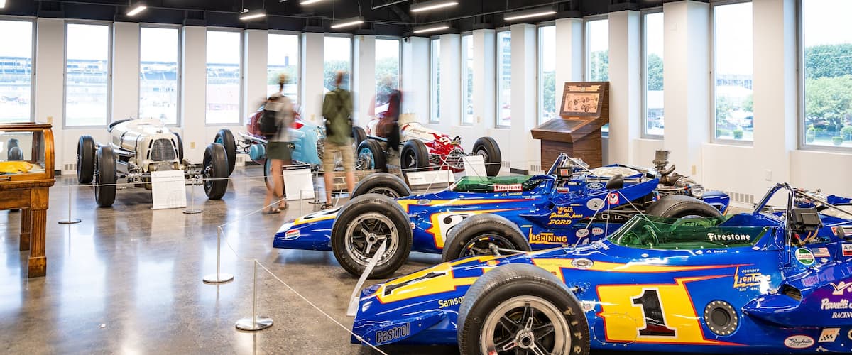 Indianapolis Motor Speedway Hall of Fame Museum featuring interior views
