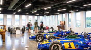 Indianapolis Motor Speedway Hall of Fame Museum featuring interior views