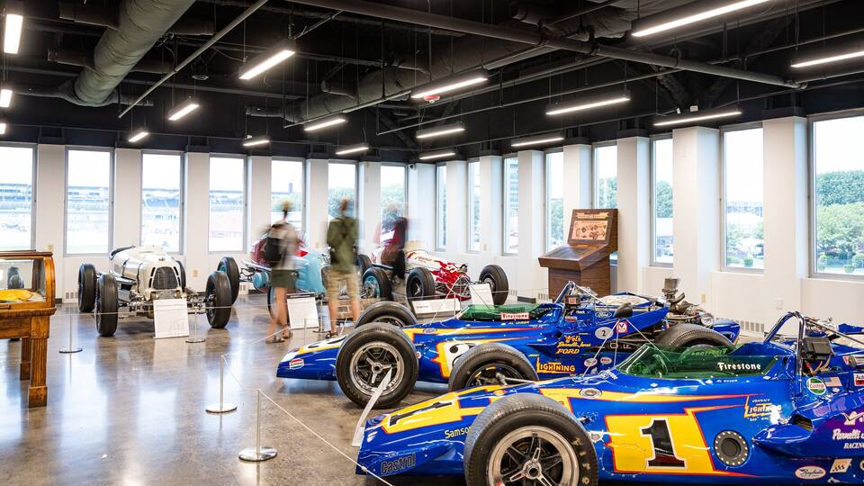Indianapolis Motor Speedway Hall of Fame Museum featuring interior views