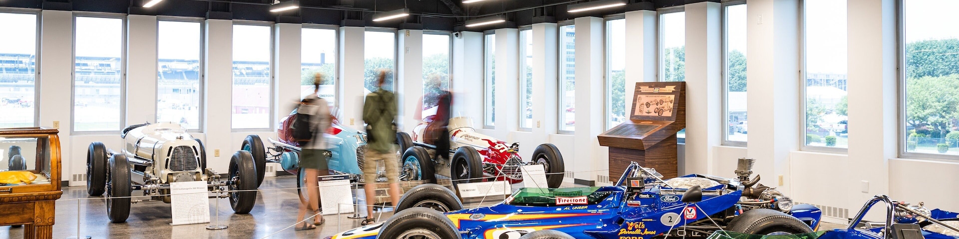 Indianapolis Motor Speedway Hall of Fame Museum featuring interior views