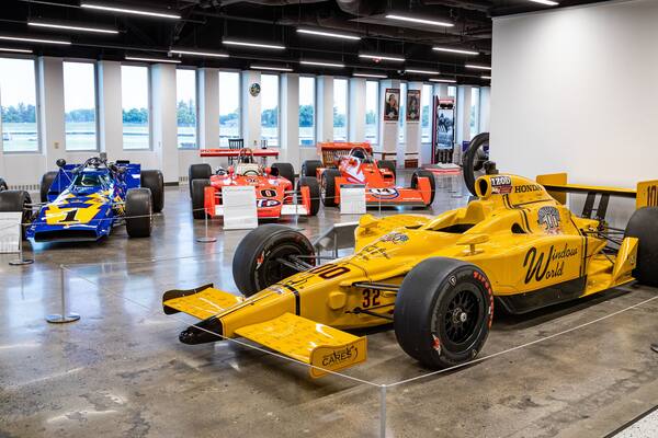 Indianapolis Motor Speedway Hall of Fame Museum featuring interior views