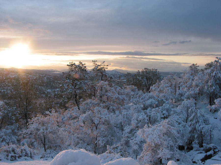 Sunrise upon NEW Fallen Snow :) #Snow
