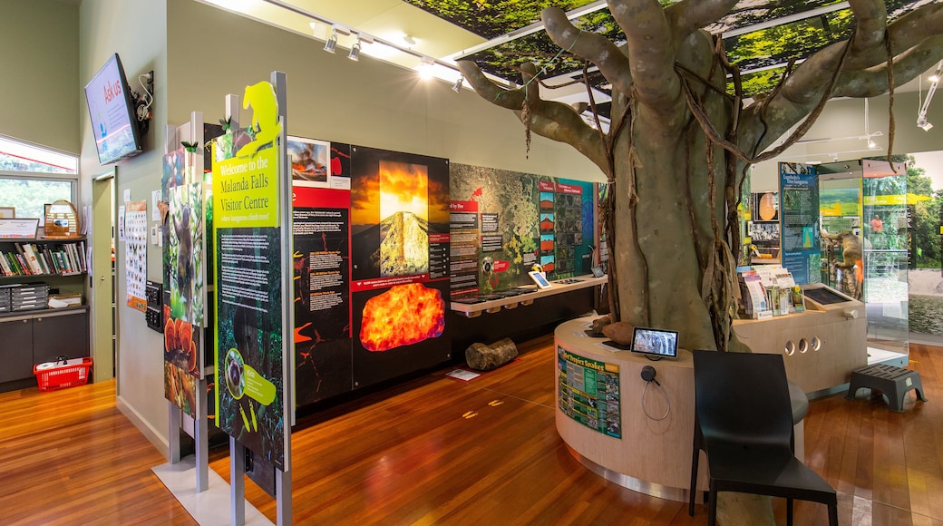 Malanda showing signage and interior views