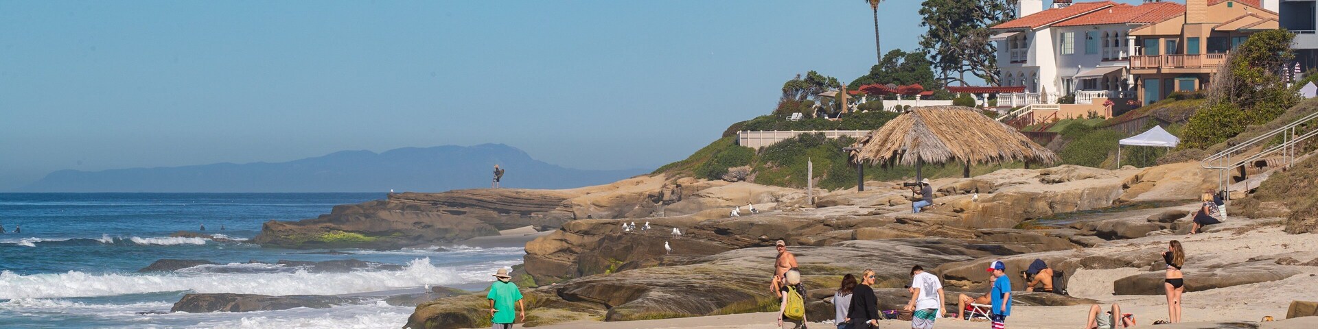 Windansea Beach showing a beach and general coastal views