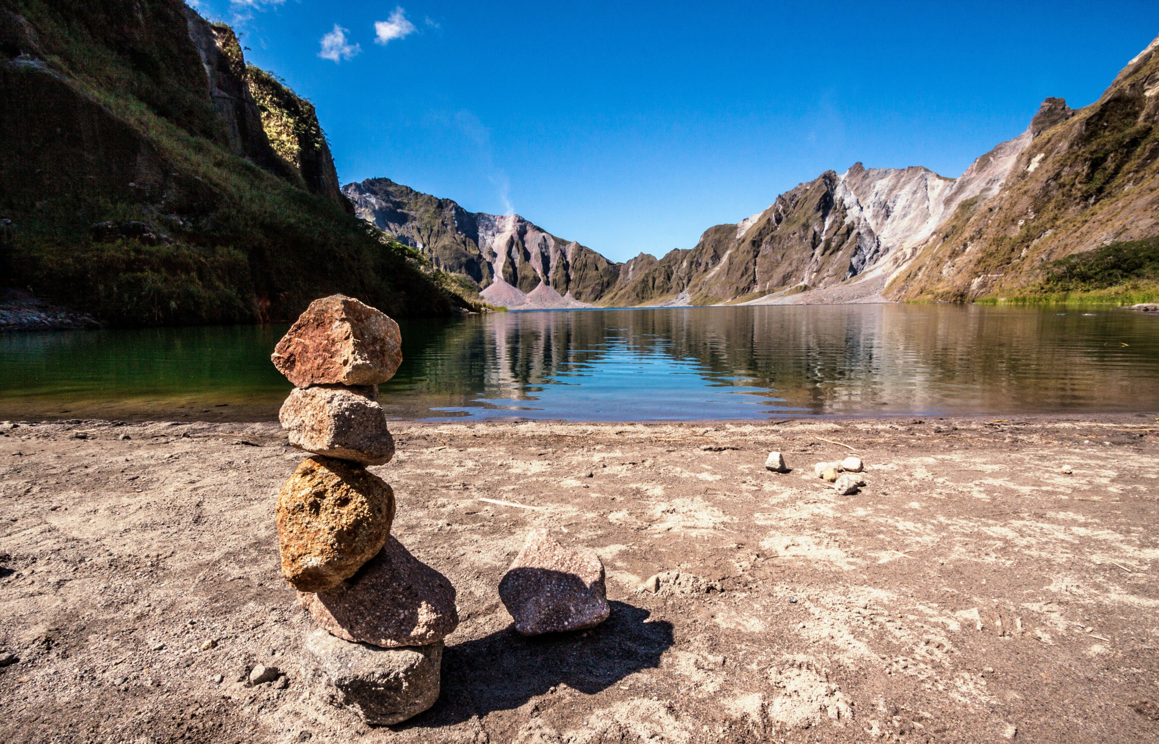 lake formed inside the crater of the volcano Mt. Pinatubo in Zambales, Philippines. Its eruption during the early 1990's was one of the most powerful in the world.