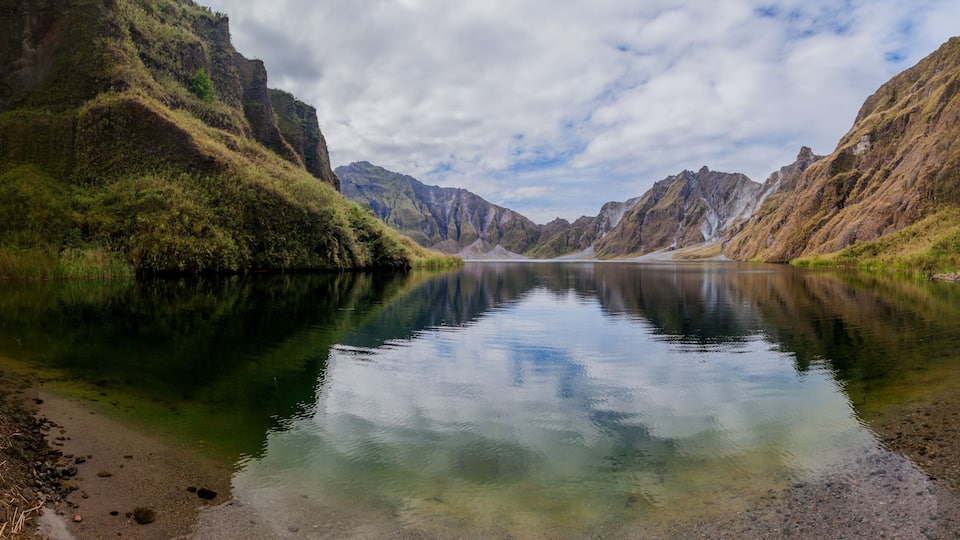 Lake Pinatubo, summit crater lake of Mount Pinatubo volcano, Philippines