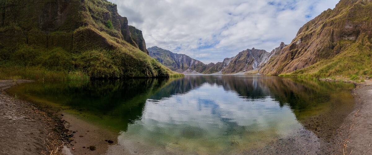 Lake Pinatubo, summit crater lake of Mount Pinatubo volcano, Philippines
