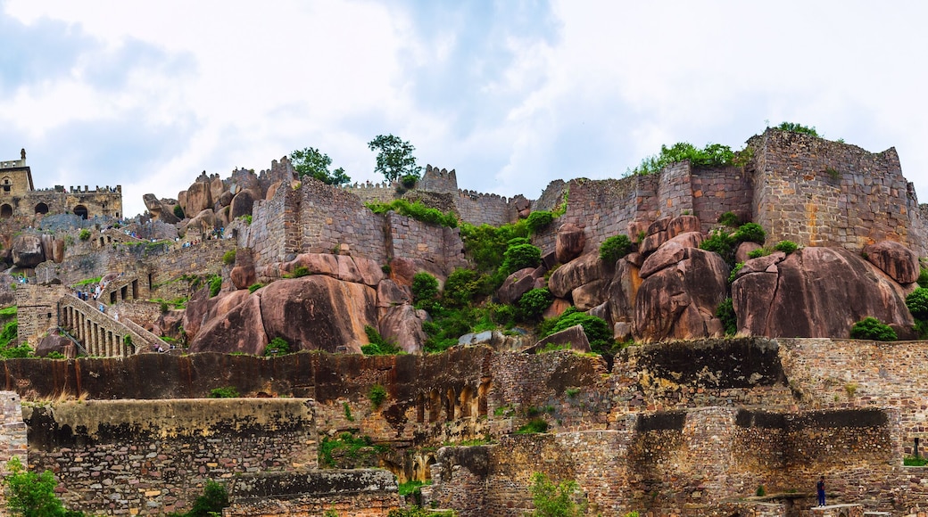 Ruins of the Golconda Fort, Hyderabad District, Telangana, India.