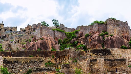 Ruins of the Golconda Fort, Hyderabad District, Telangana, India.