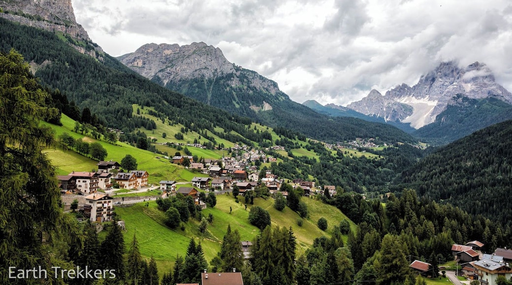 This is Selva Di Cadore, a small town in the Dolomites of Italy. This is such a gorgeous corner of the world. We made this our home base and from here went on several hikes in the Dolomites. To learn more, check out this link: http://www.earthtrekkers.com/hiking-the-lagazuoi-tunnels-dolomites/