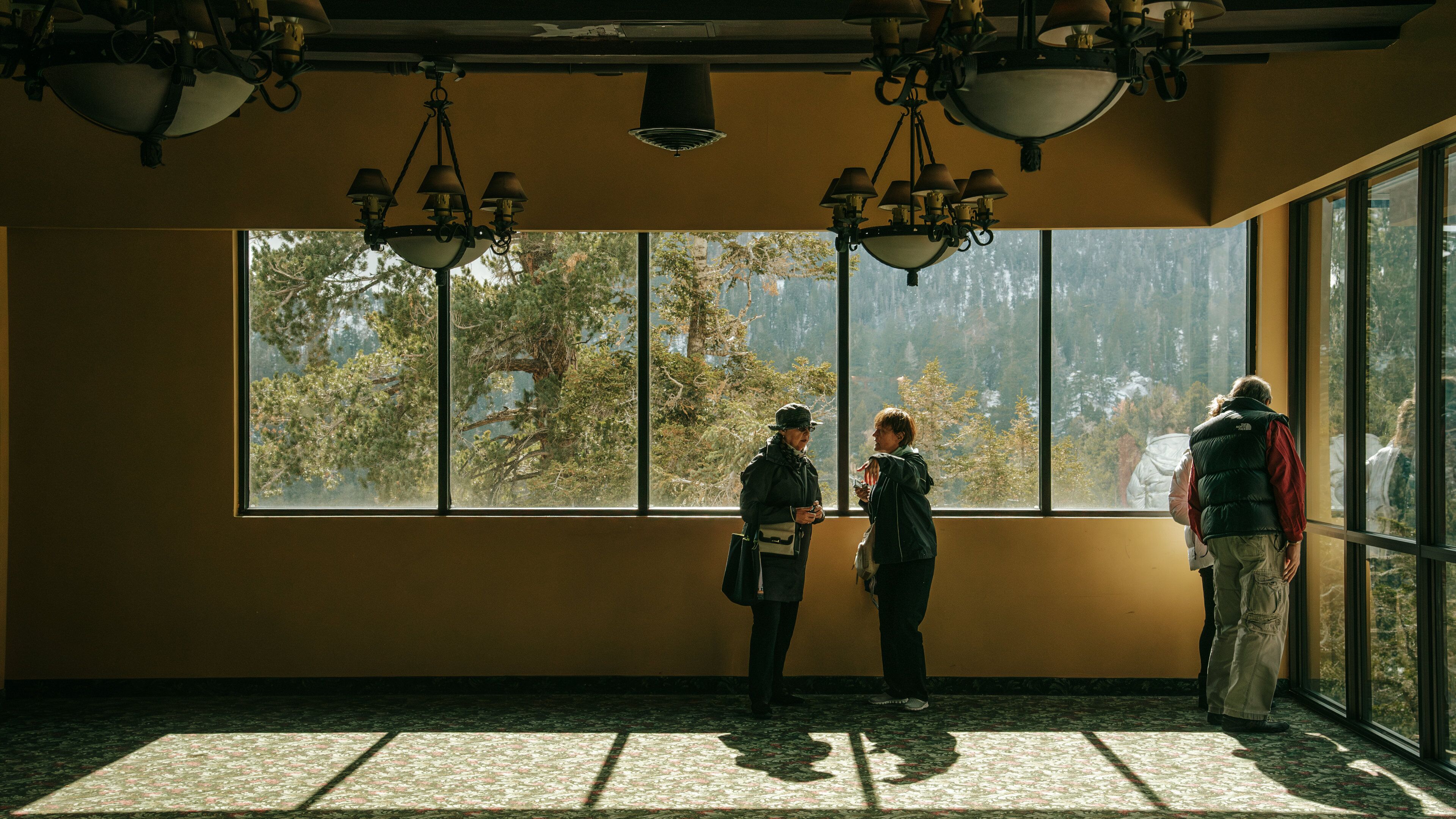 Palm Springs Aerial Tramway featuring interior views as well as a couple