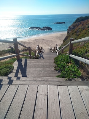 Escadaria de acesso á praia do Malhão