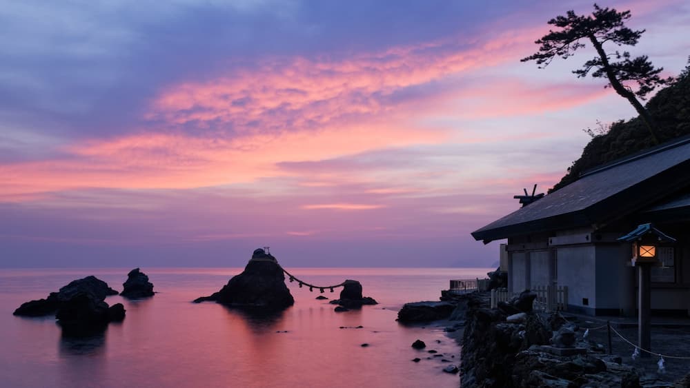 Meoto Iwa, Ise, Watarai District, Mie Prefecture, Kansai Region, Honshu, Japan