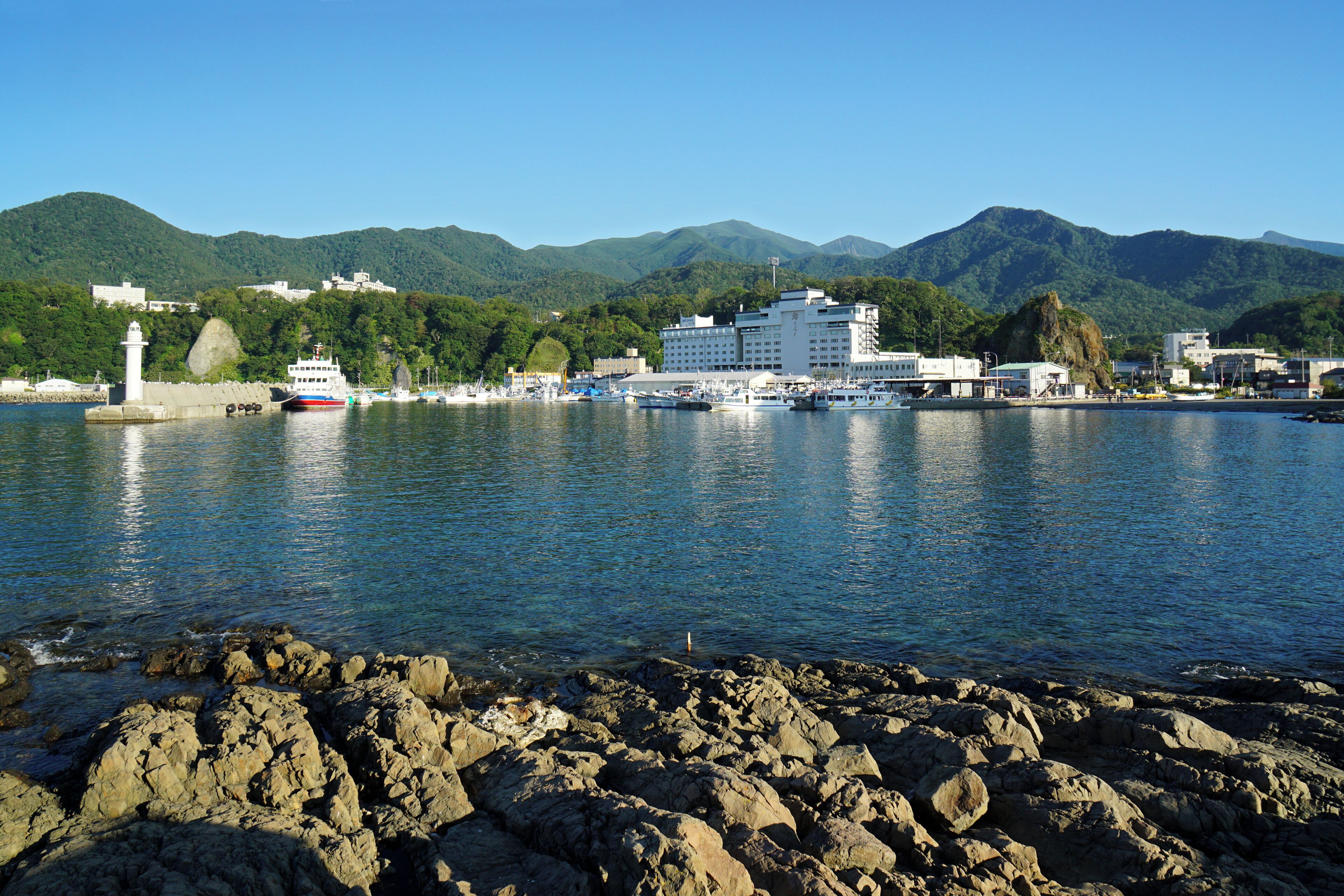 Utoro Port in Shari, Hokkaido prefecture, Japan.