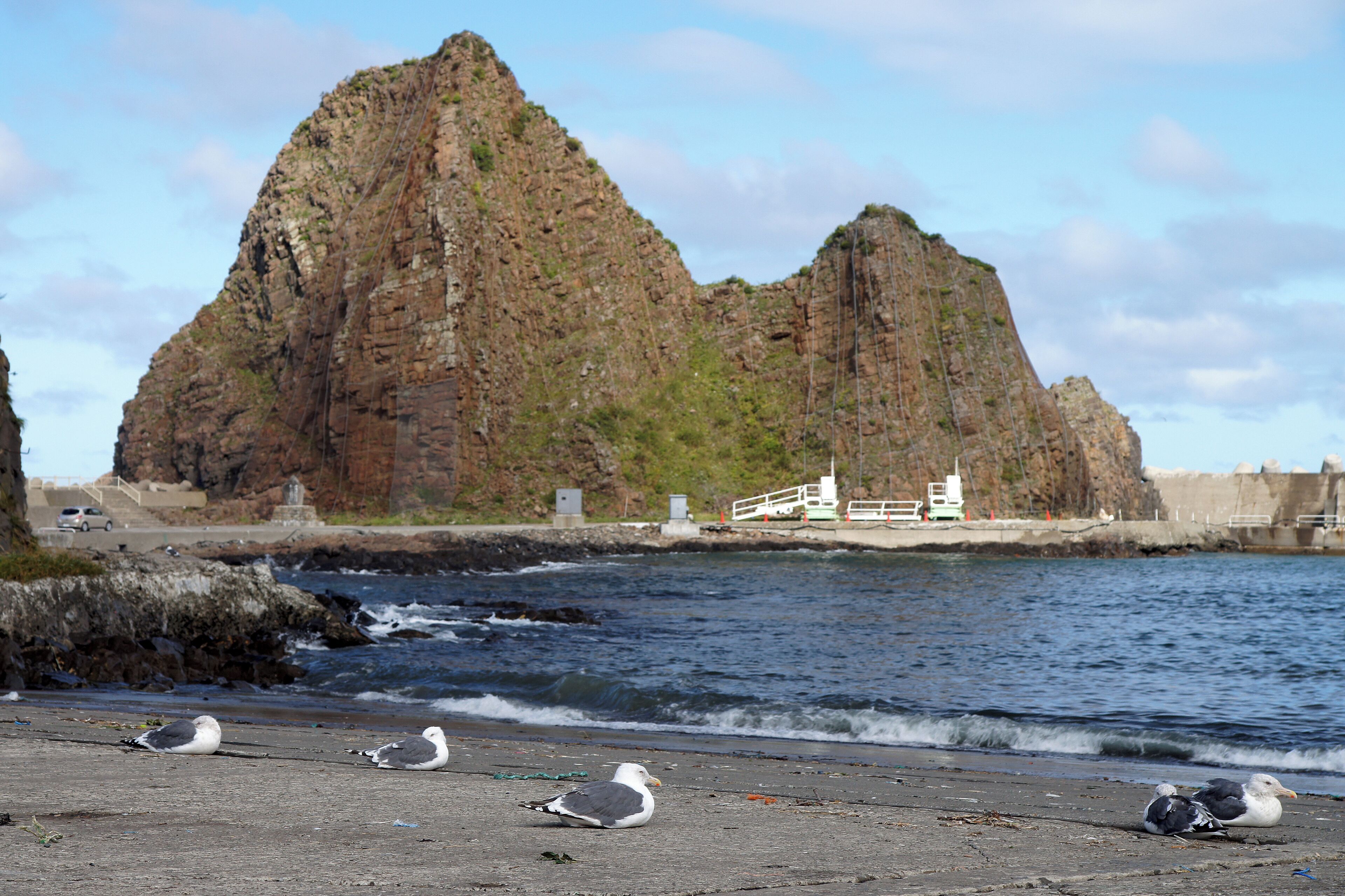 Sankaku Rock — at Utoro Port in Shari, Hokkaido prefecture, Japan