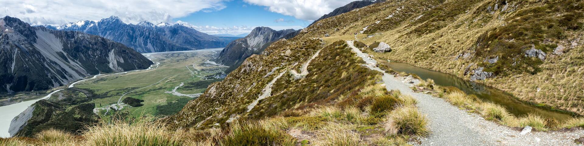 Sealy Tarns Track view, Aoraki, Mount Cook, New Zealand, NZ