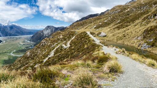Sealy Tarns Track view, Aoraki, Mount Cook, New Zealand, NZ